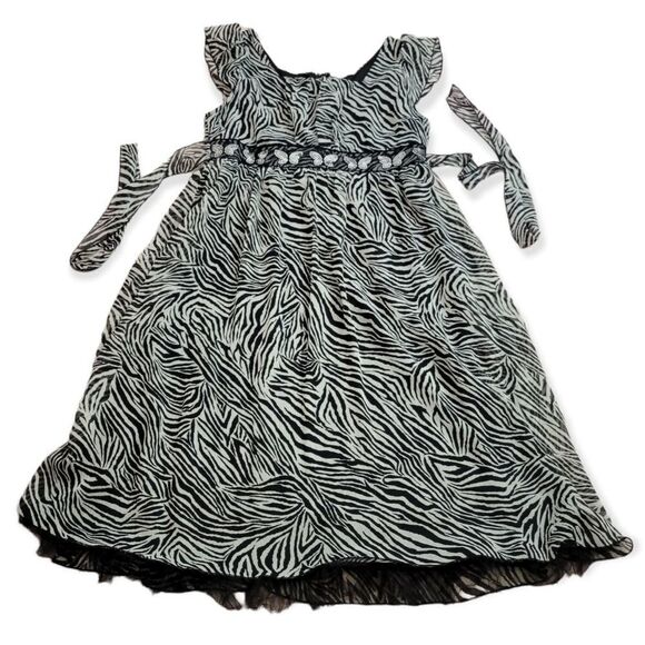 Rare Editions zebra butterfly dress 10 - Picture 1 of 5